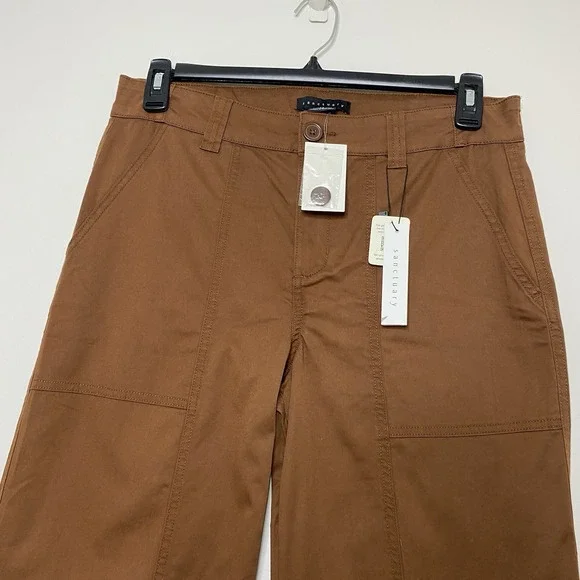 Sanctuary Modern Straight Wide Leg Pants High Rise Women's Sz 29 Clove Brown - Picture 3 of 12